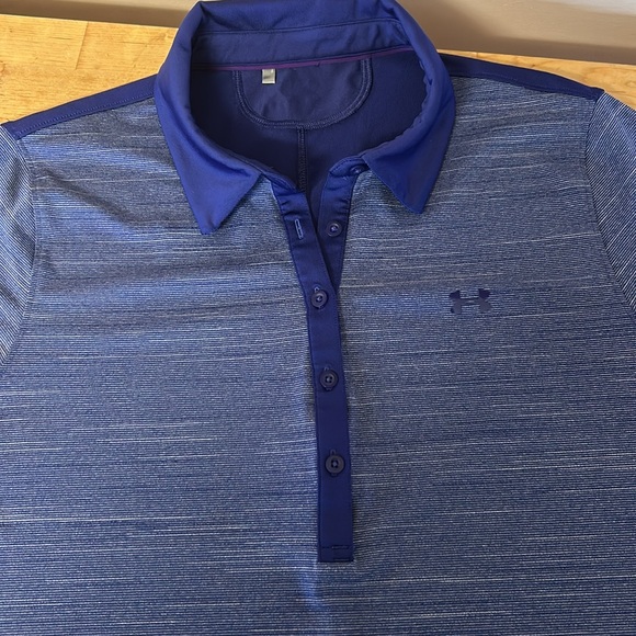 Under Armour purple polo style golf shirt women’s size M - Picture 14 of 16